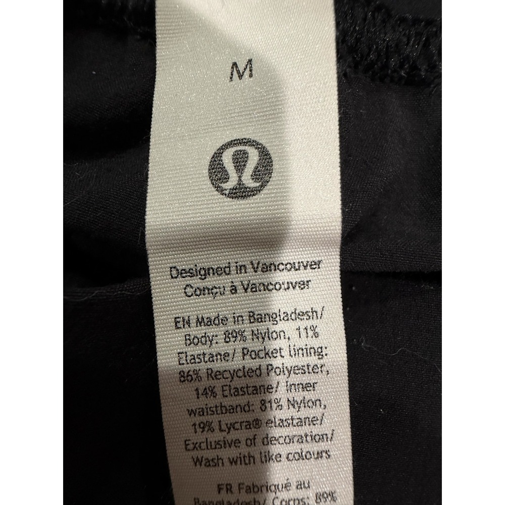 Lululemon Stretch Woven Wide Leg High Rise Pants Black LW5FF3S Size M - Picture 4 of 9